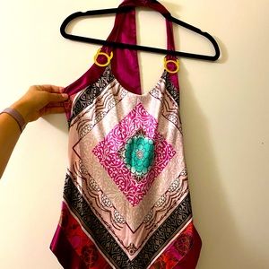 Halter top, bandana style blouse